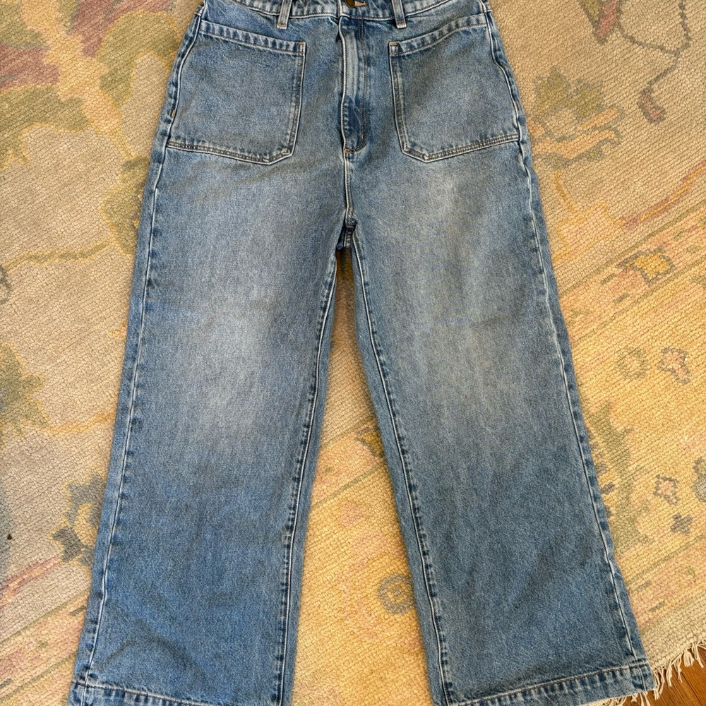Denim Wide-Leg Jeans